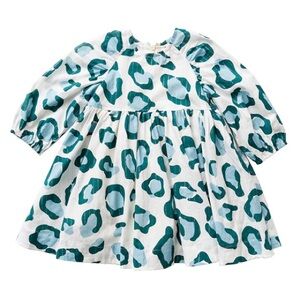 Pink Chicken Danielle Dress in Sage Leopard - Size 5